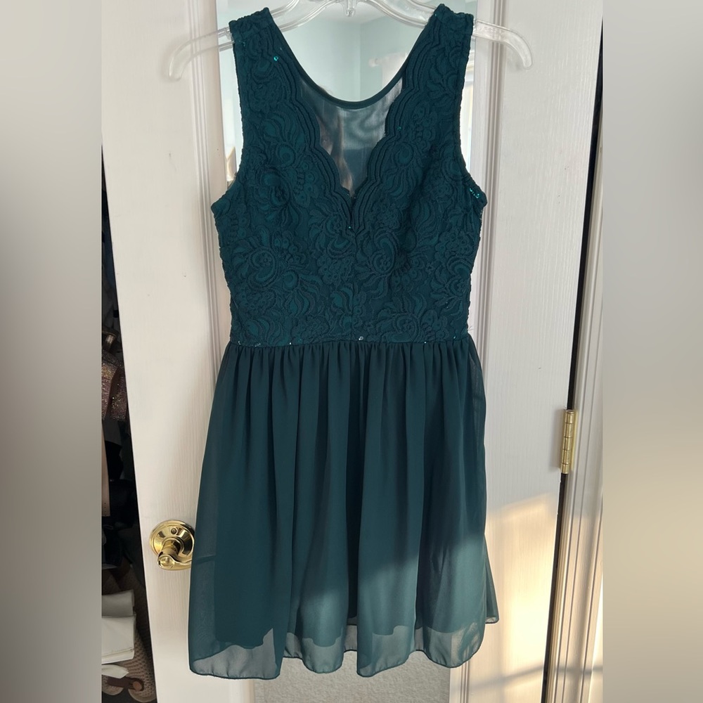 Emerald green dress